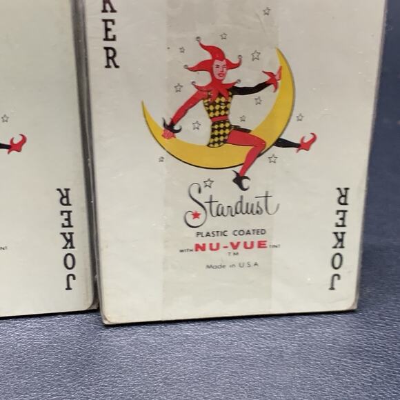 Vintage STARDUST NU-VUE deck Plastic Playing Cards FLOWERS Sealed in Plastic USA - Picture 3 of 4